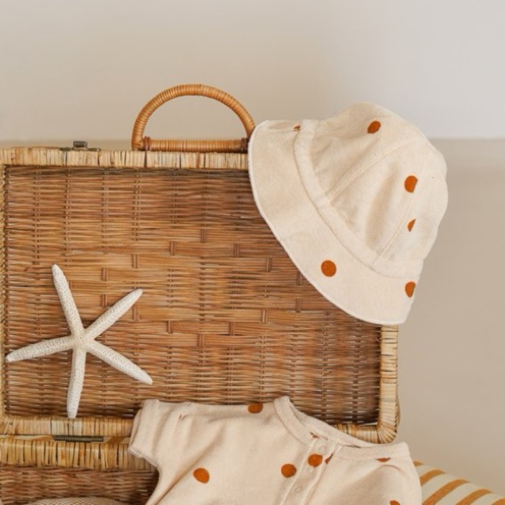 Organic Zoo Dots Terry Bucket Sun Hat